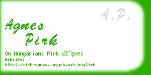 agnes pirk business card